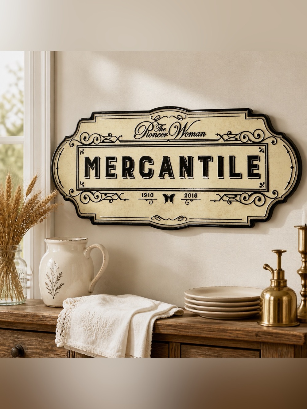 The Pioneer woman Mercantile Metal Hanging Sign